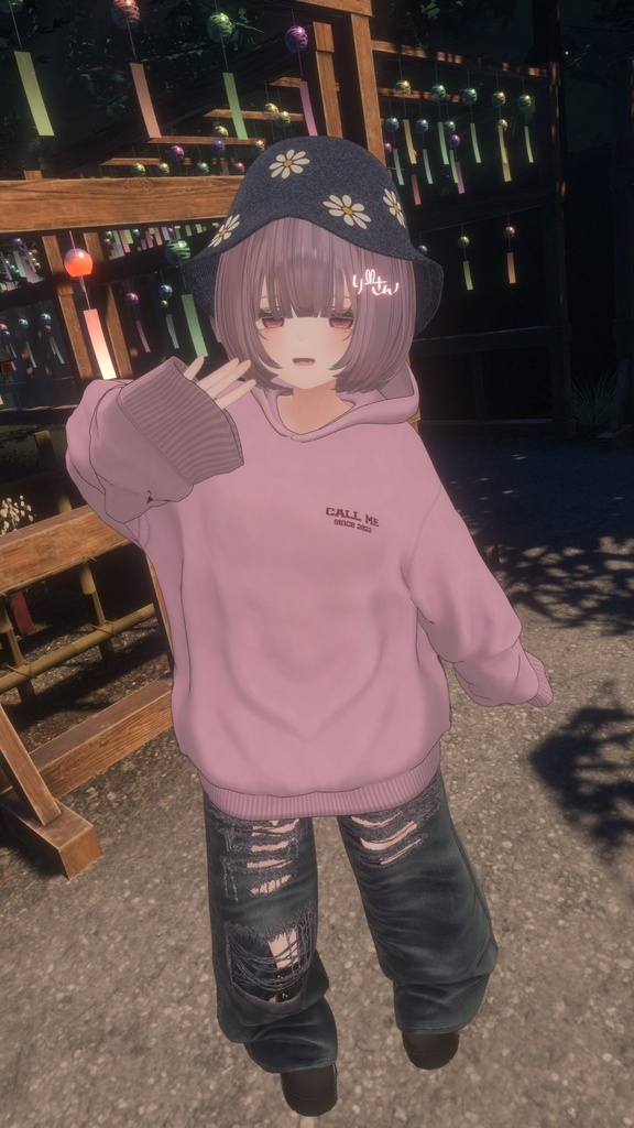 【17アバター対応】夜更かしビッグフーディ