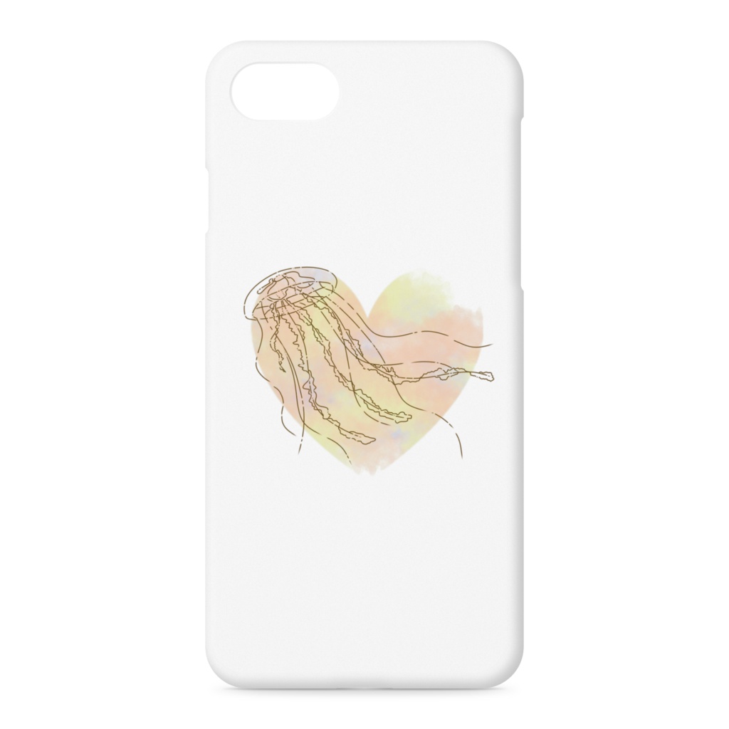 くらげさんiPhone7/iPhone8ケース(ハート)