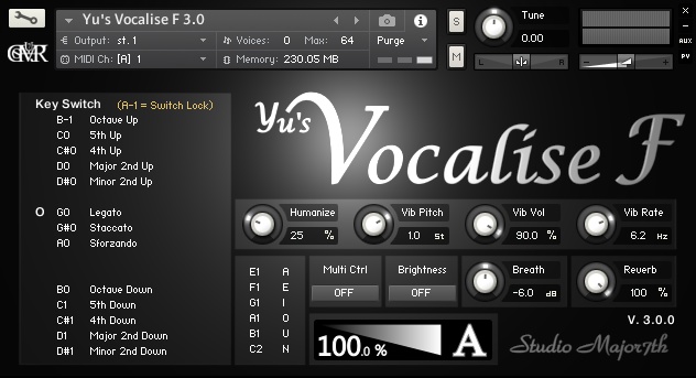Yu's Vocalise F 3.0.0