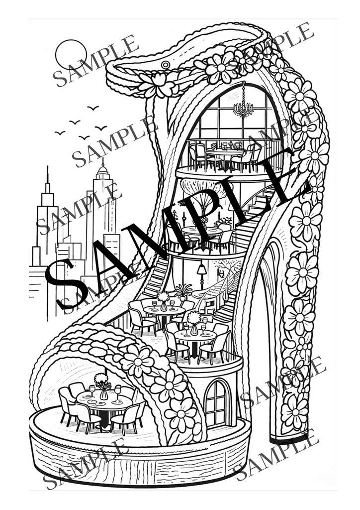 光とガラスの塗り絵 | Light & Glass Coloring Book | SORAN Vol.1