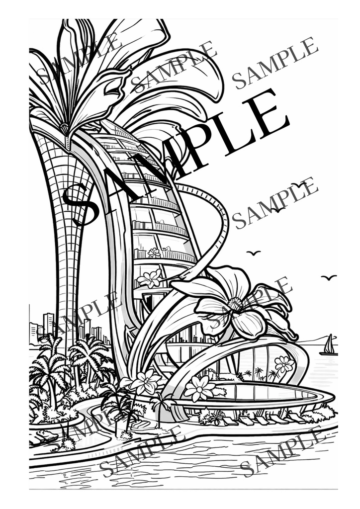 光とガラスの塗り絵 | Light & Glass Coloring Book | SORAN Vol.1