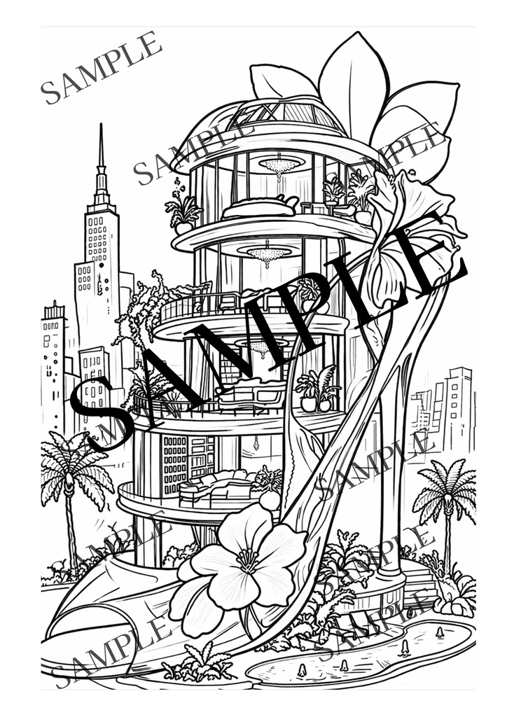 光とガラスの塗り絵 | Light & Glass Coloring Book | SORAN Vol.1