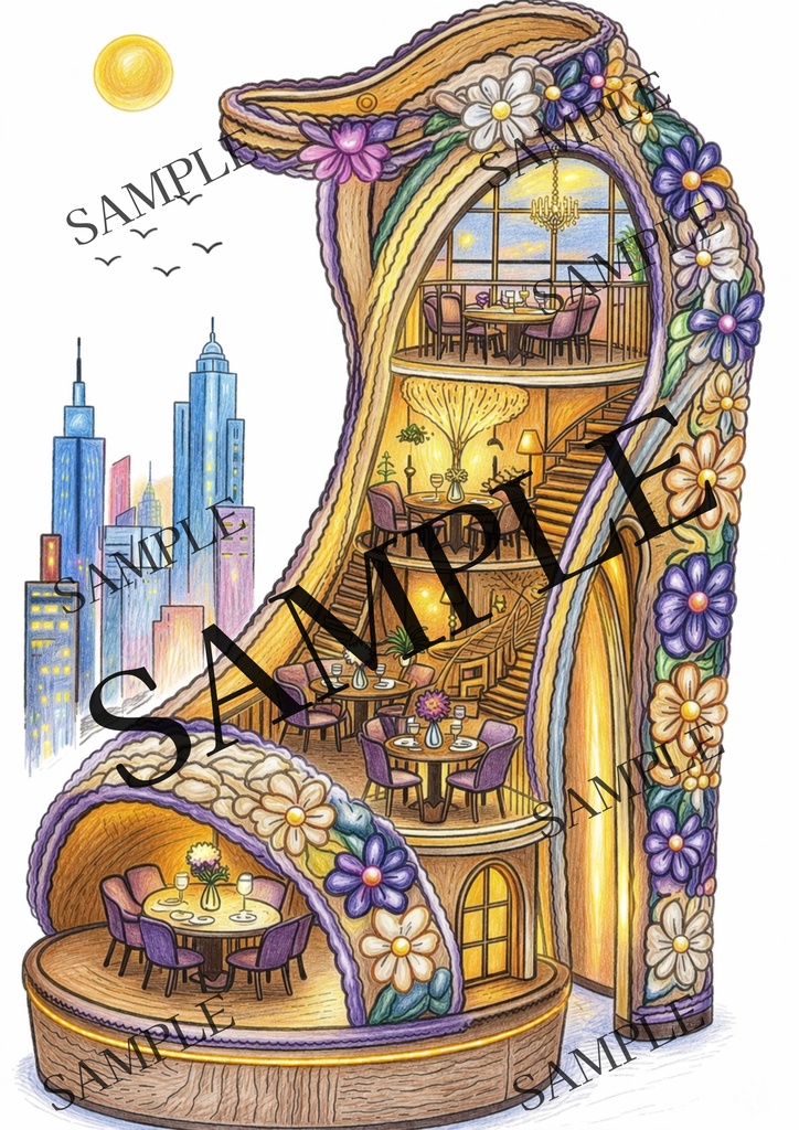 光とガラスの塗り絵 | Light & Glass Coloring Book | SORAN Vol.1