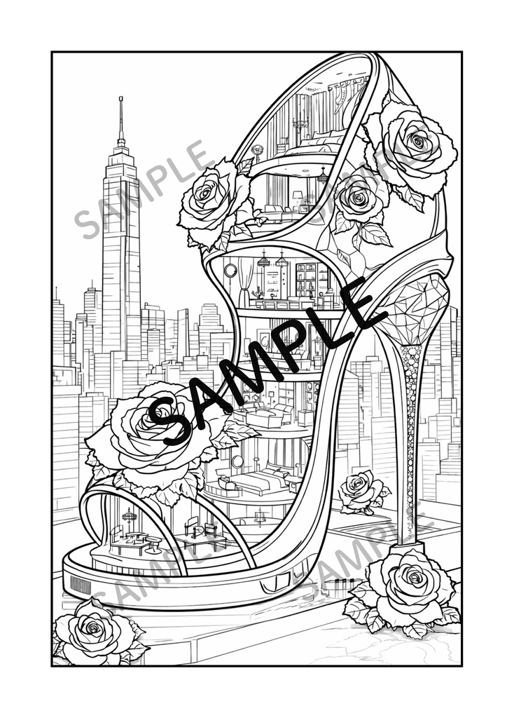 光とガラスの塗り絵 | Light & Glass Coloring Book | SORAN Vol.2