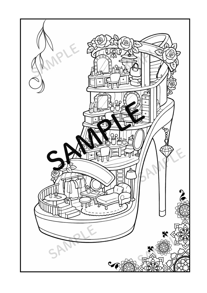 光とガラスの塗り絵 | Light & Glass Coloring Book | SORAN Vol.2