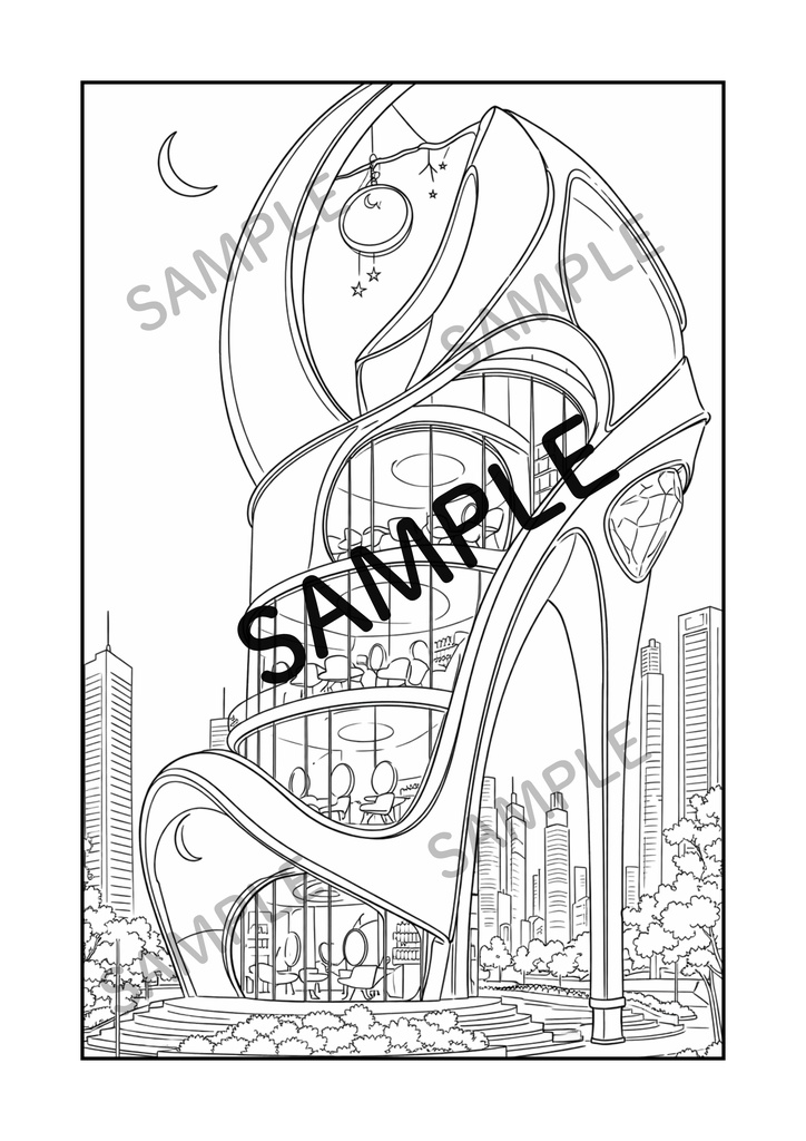 光とガラスの塗り絵 | Light & Glass Coloring Book | SORAN Vol.2