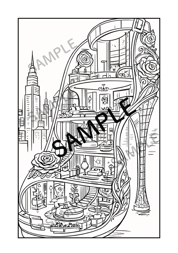 光とガラスの塗り絵 | Light & Glass Coloring Book | SORAN Vol.2