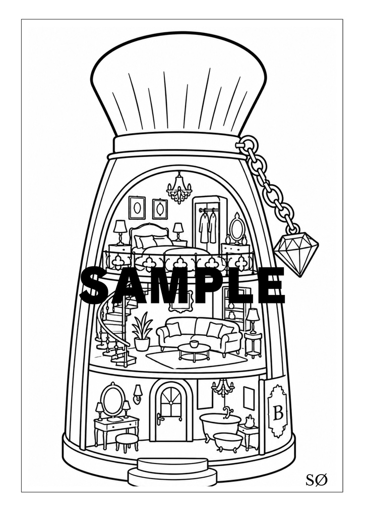 10作品収録 光とガラスの塗り絵 | Light & Glass Coloring Book | SORAN Vol.5