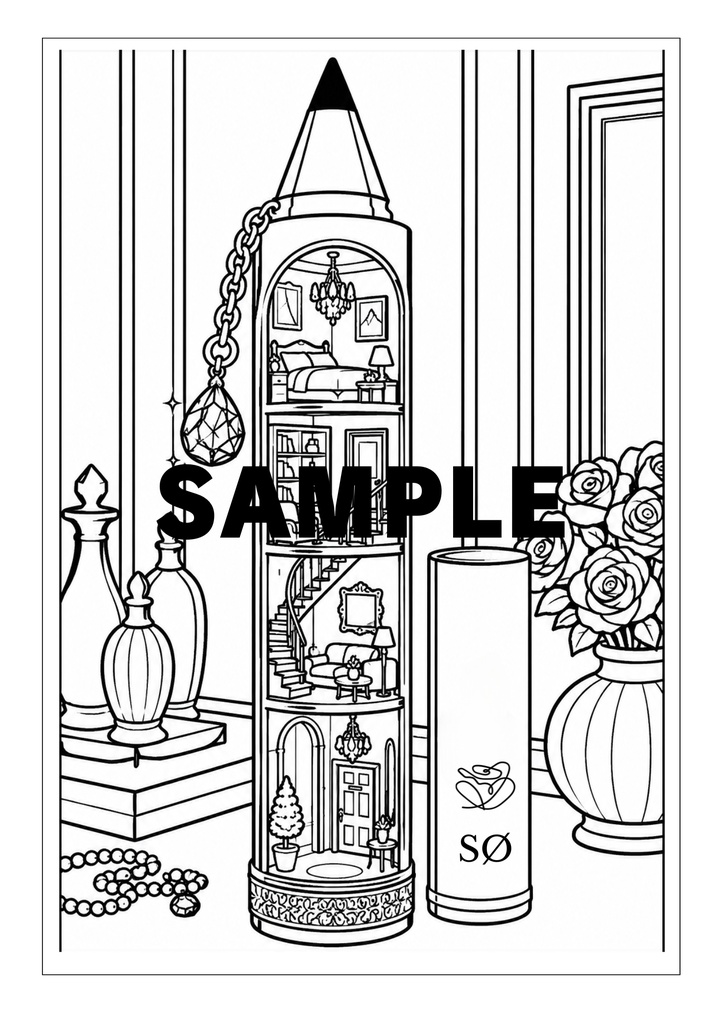 10作品収録 光とガラスの塗り絵 | Light & Glass Coloring Book | SORAN Vol.5