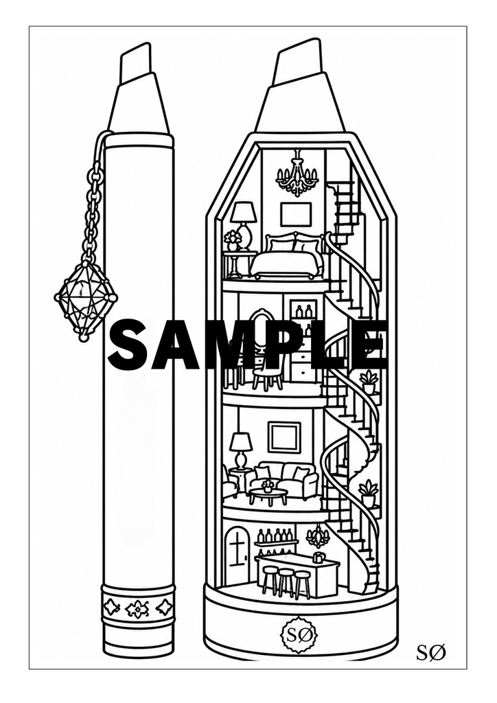 10作品収録 光とガラスの塗り絵 | Light & Glass Coloring Book | SORAN Vol.5