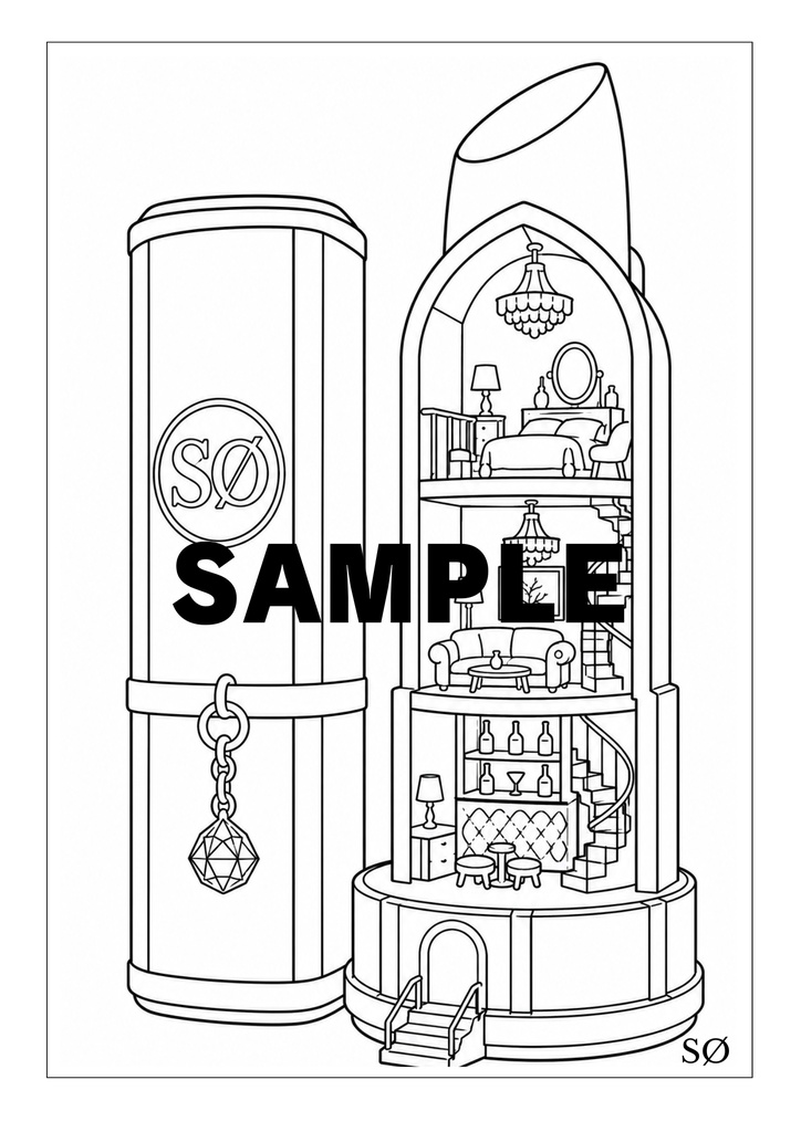 10作品収録 光とガラスの塗り絵 | Light & Glass Coloring Book | SORAN Vol.5