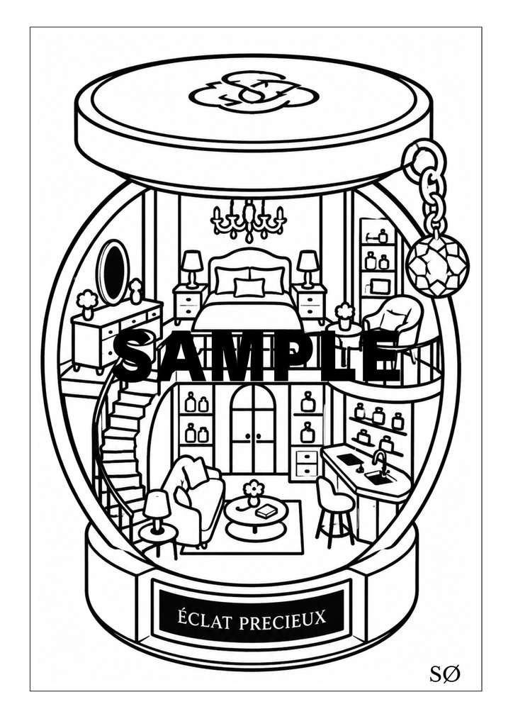 10作品収録 光とガラスの塗り絵 | Light & Glass Coloring Book | SORAN Vol.5