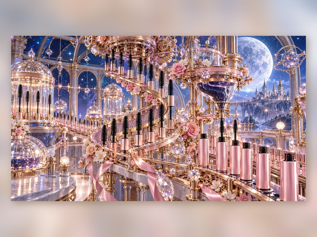 幻想のコスメ工場|幻想アートコレクション 50作品(3840×2160ピクセル)