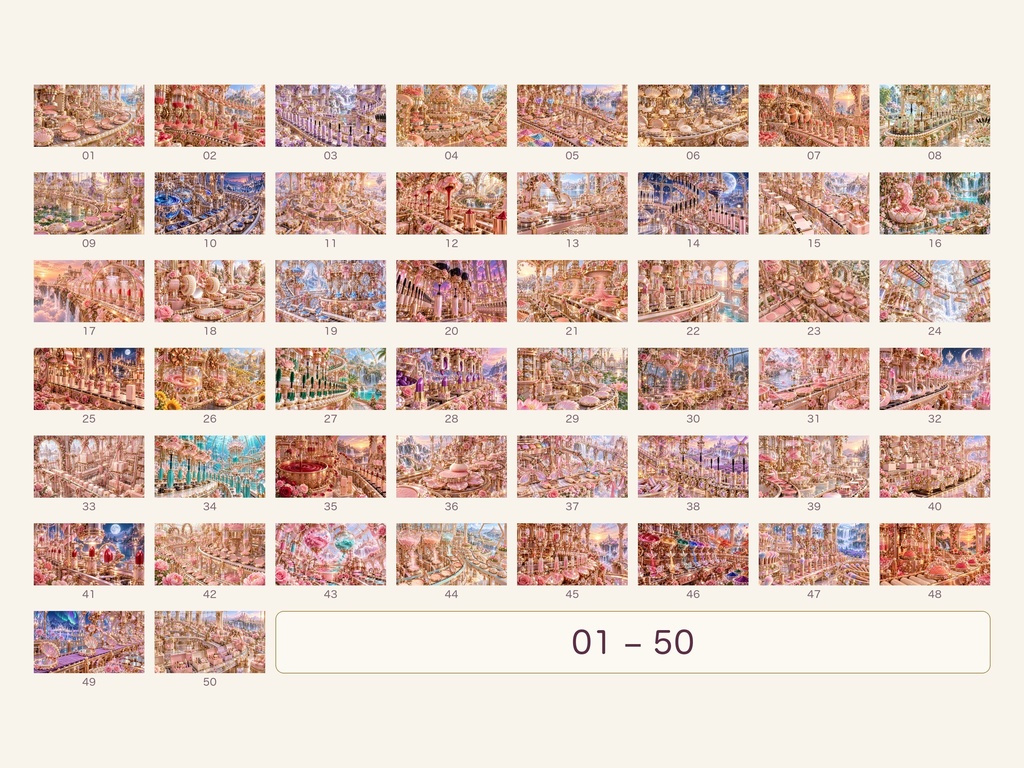 幻想のコスメ工場|幻想アートコレクション 50作品(3840×2160ピクセル)