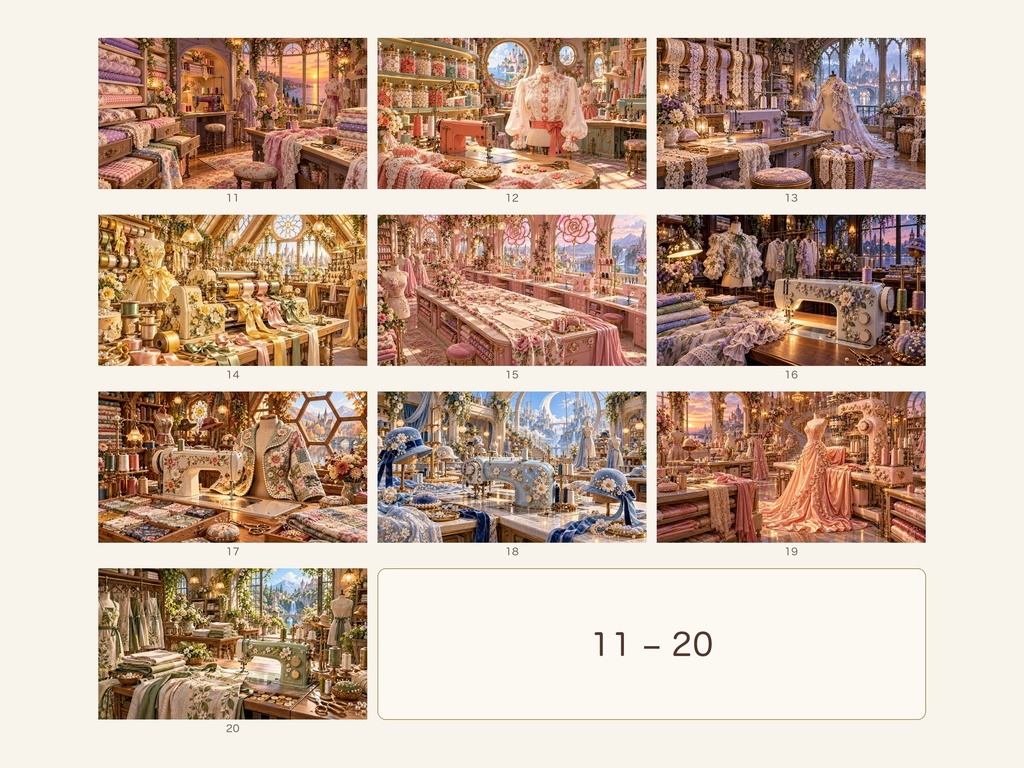 幻想の縫製工場|幻想アートコレクション 50作品(3840×2160ピクセル)