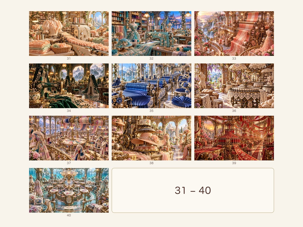 幻想の縫製工場|幻想アートコレクション 50作品(3840×2160ピクセル)