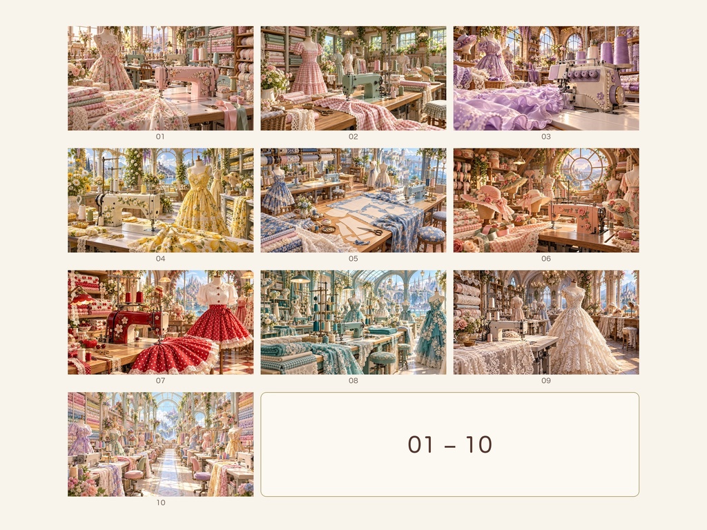 幻想の縫製工場|幻想アートコレクション 50作品(3840×2160ピクセル)