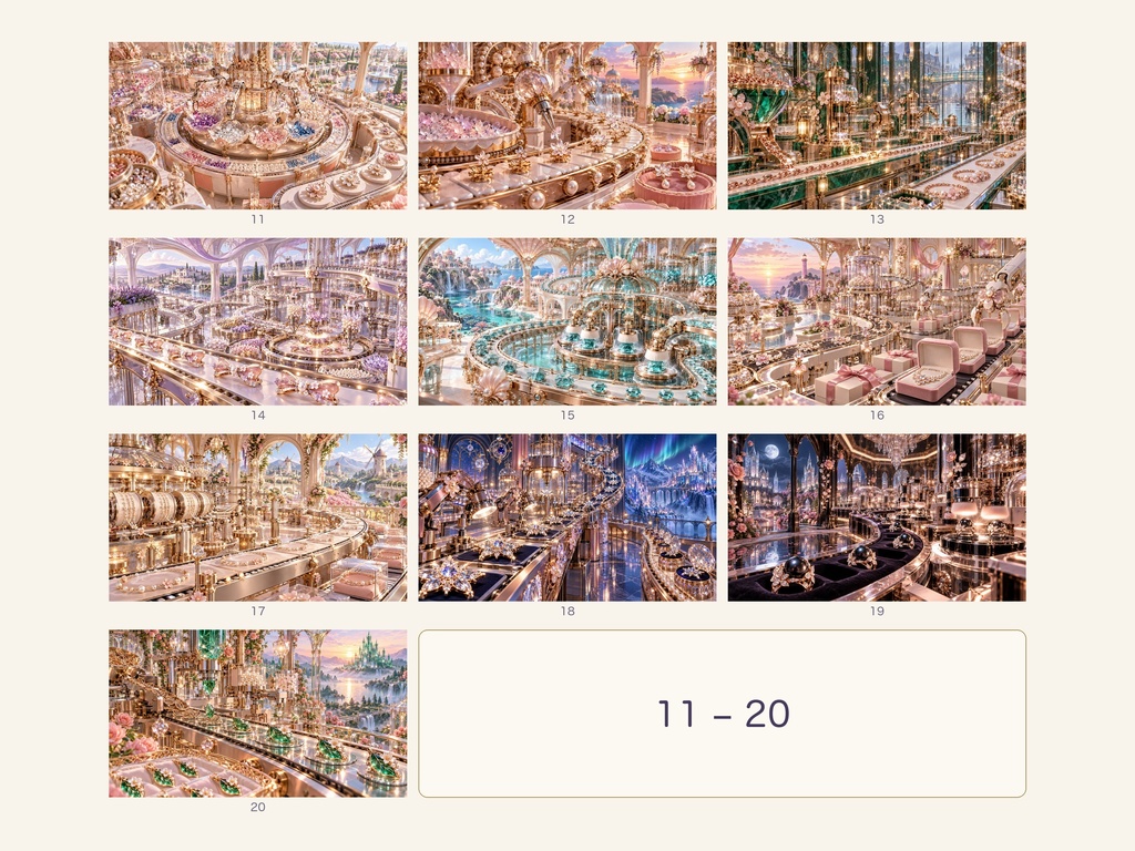 幻想のアクセサリー工場|幻想アートコレクション 50作品(3840×2160ピクセル)