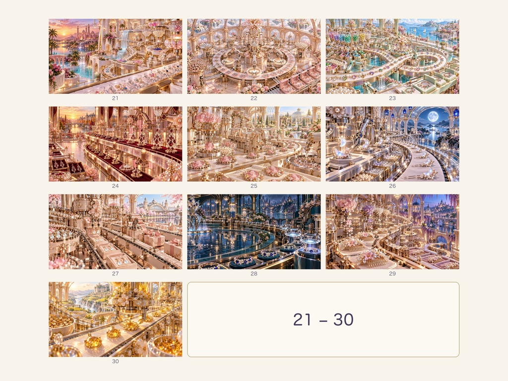 幻想のアクセサリー工場|幻想アートコレクション 50作品(3840×2160ピクセル)
