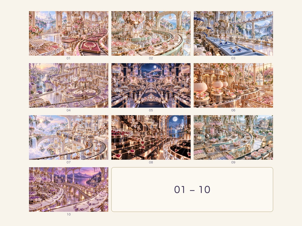 幻想のアクセサリー工場|幻想アートコレクション 50作品(3840×2160ピクセル)