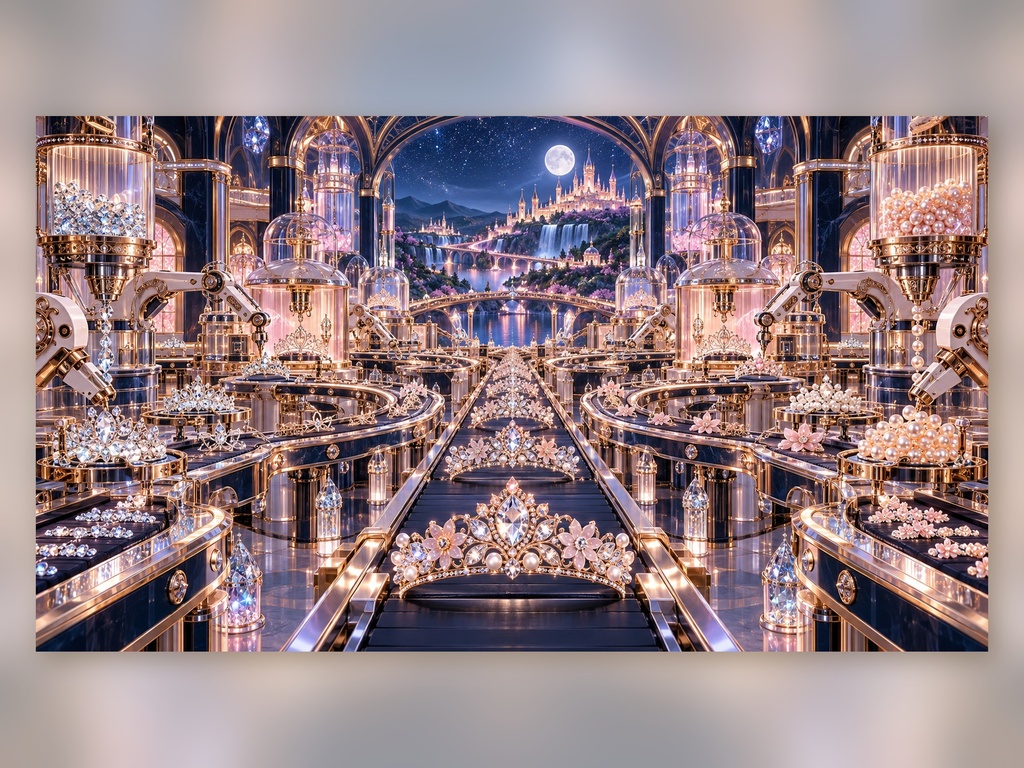 幻想のアクセサリー工場|幻想アートコレクション 50作品(3840×2160ピクセル)
