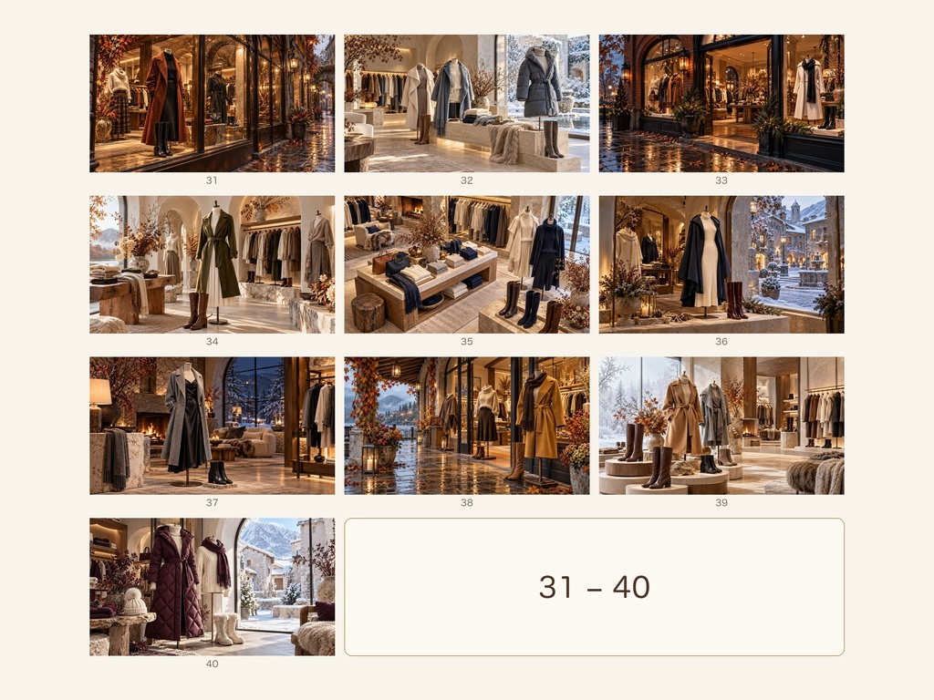 秋冬ブティック|幻想アートコレクション 50作品(3840×2160ピクセル)