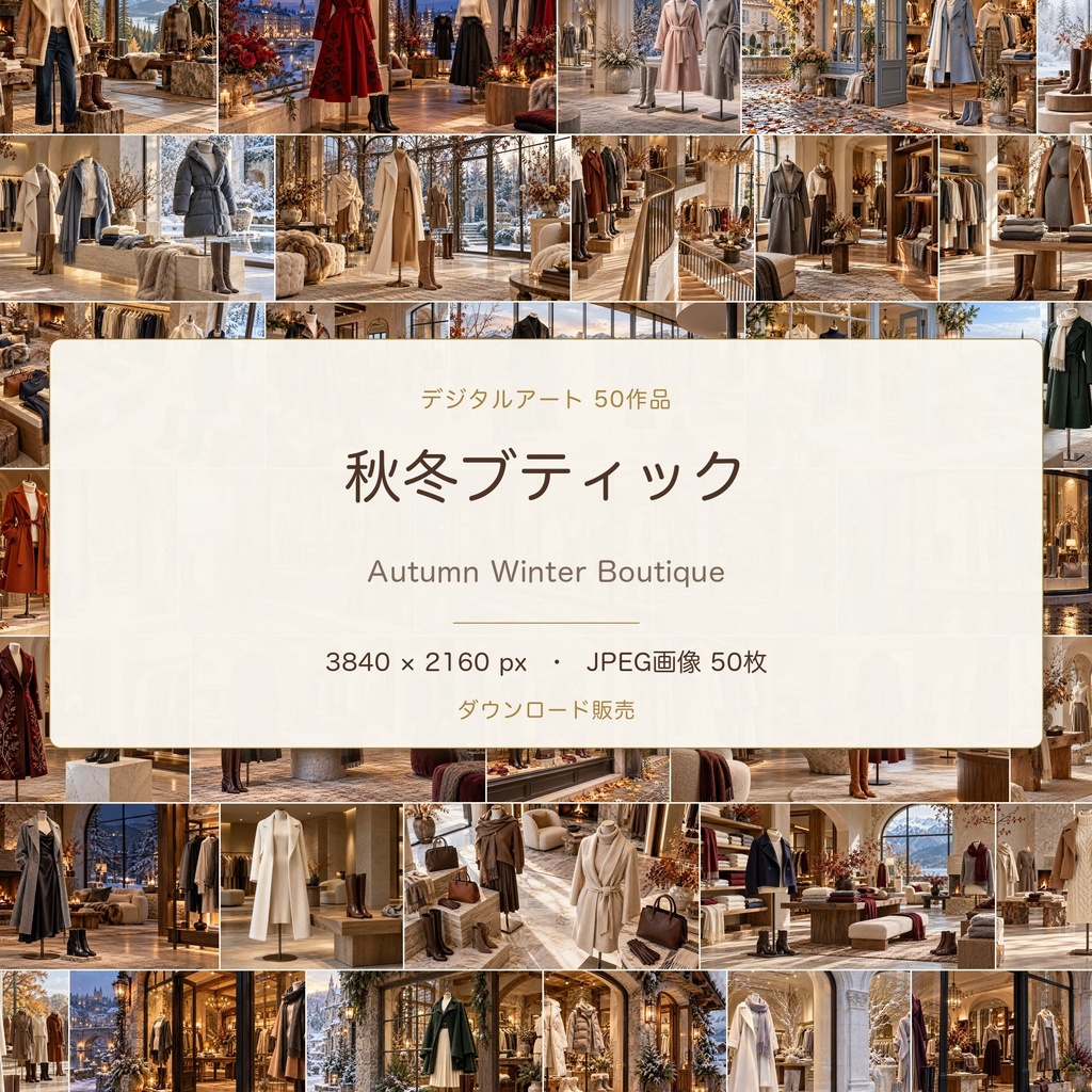 秋冬ブティック｜幻想アートコレクション 50作品（3840×2160ピクセル）