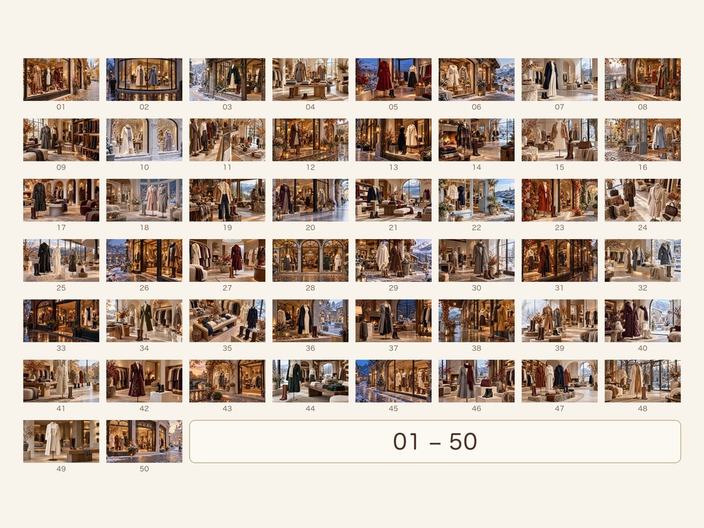 秋冬ブティック|幻想アートコレクション 50作品(3840×2160ピクセル)