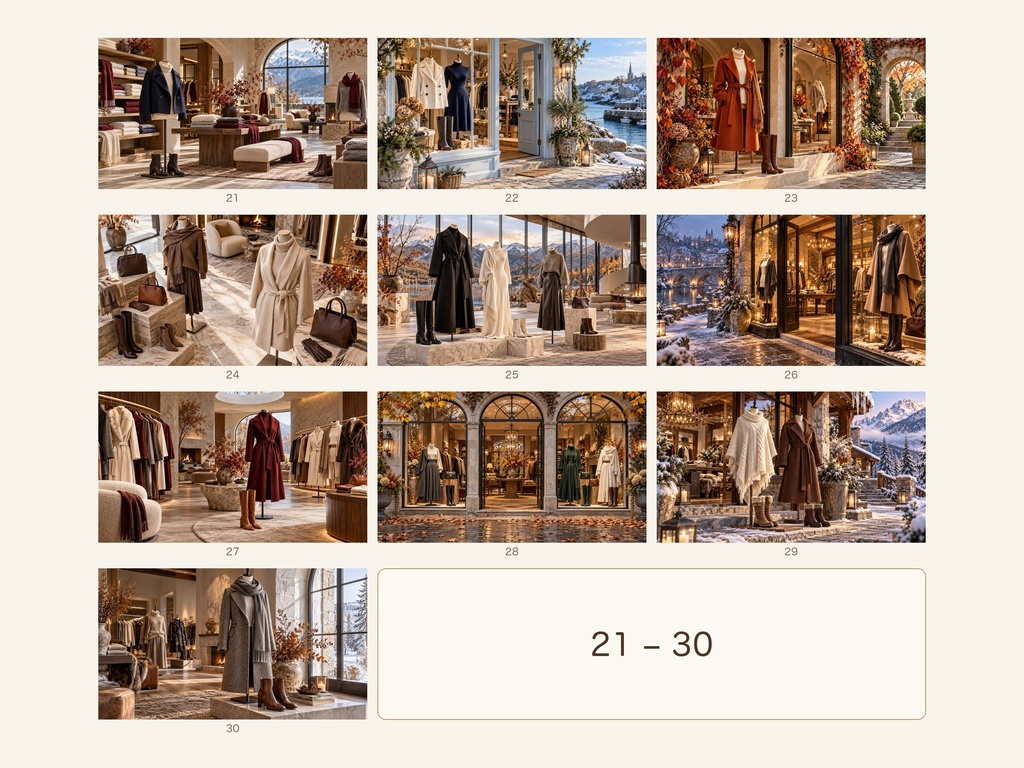 秋冬ブティック|幻想アートコレクション 50作品(3840×2160ピクセル)