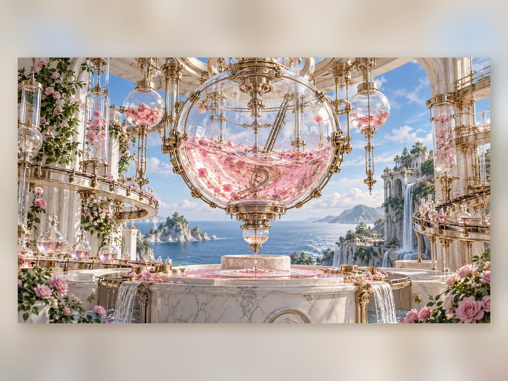 幻想の香水工場|幻想アートコレクション 50作品(3840×2160ピクセル)