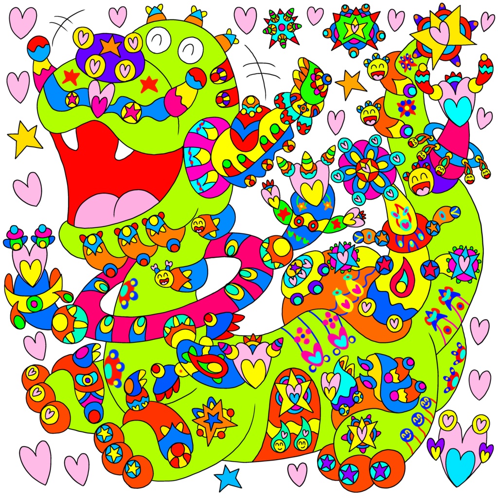 笑って幸せを運ぶ竜