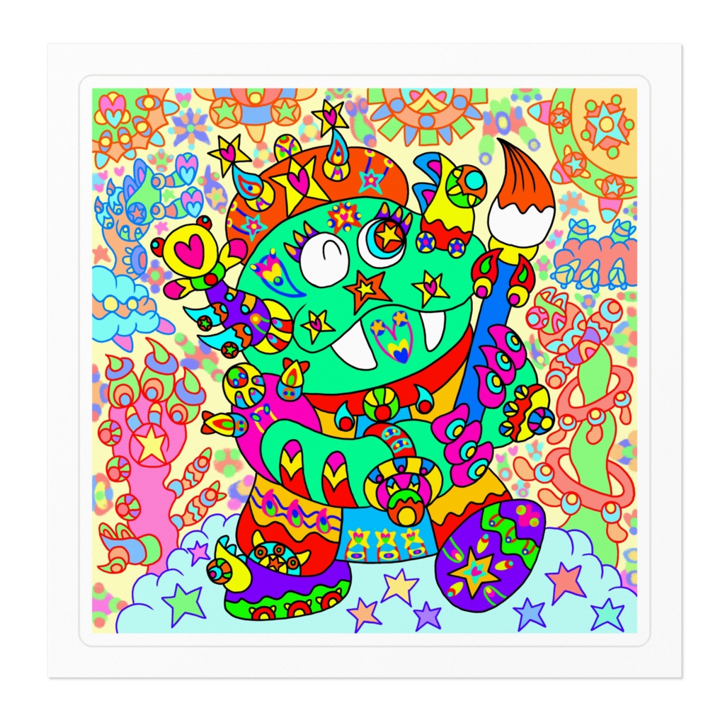 アーティストの竜(背景あり)