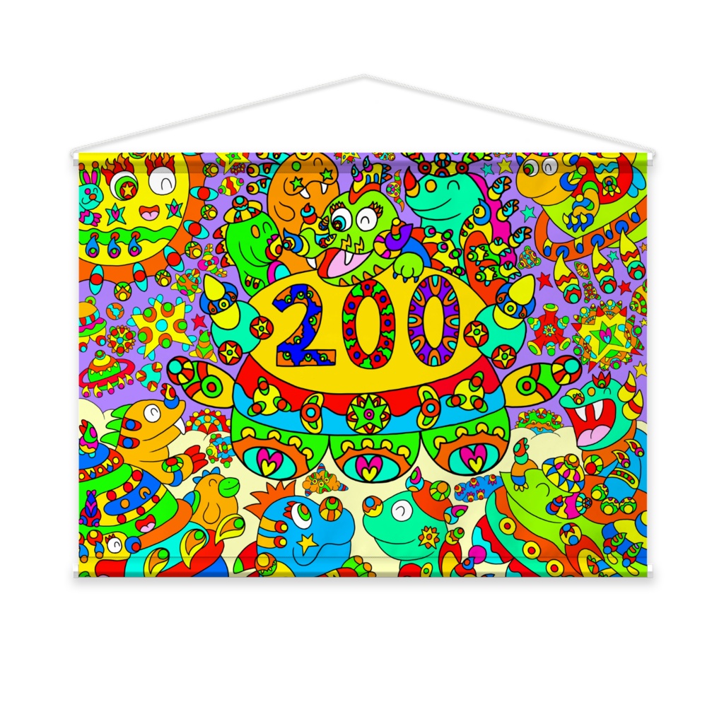 Pixivフォロワー200人達成記念アート