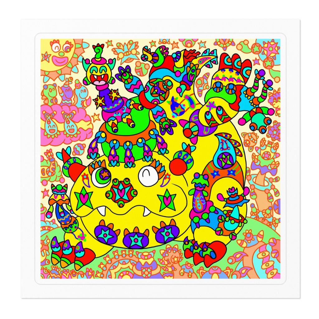 コメディアンの竜(背景あり)