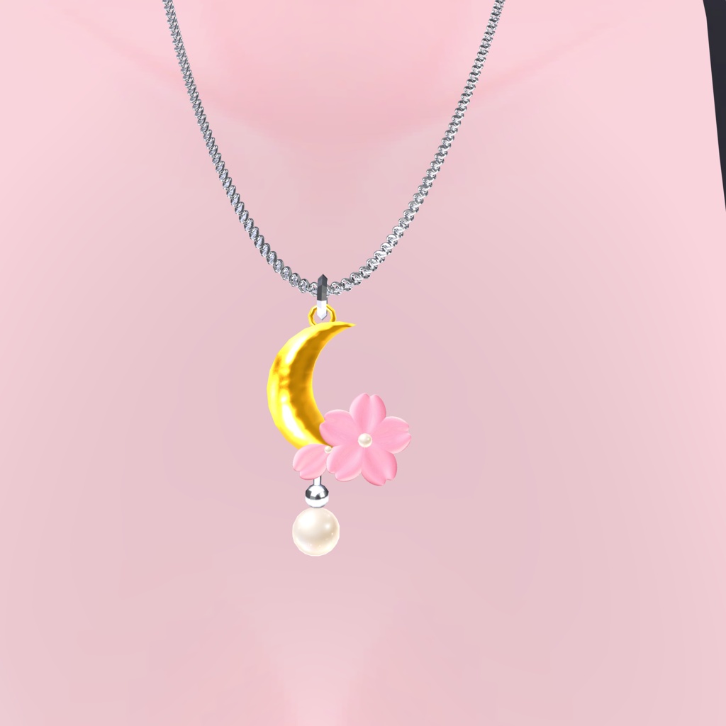 雫、月桜ネックレス