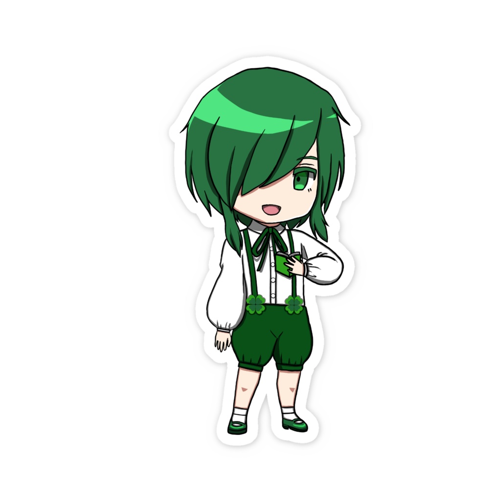 🍀森田 緑🍀ミニキャラステッカー少年ver.