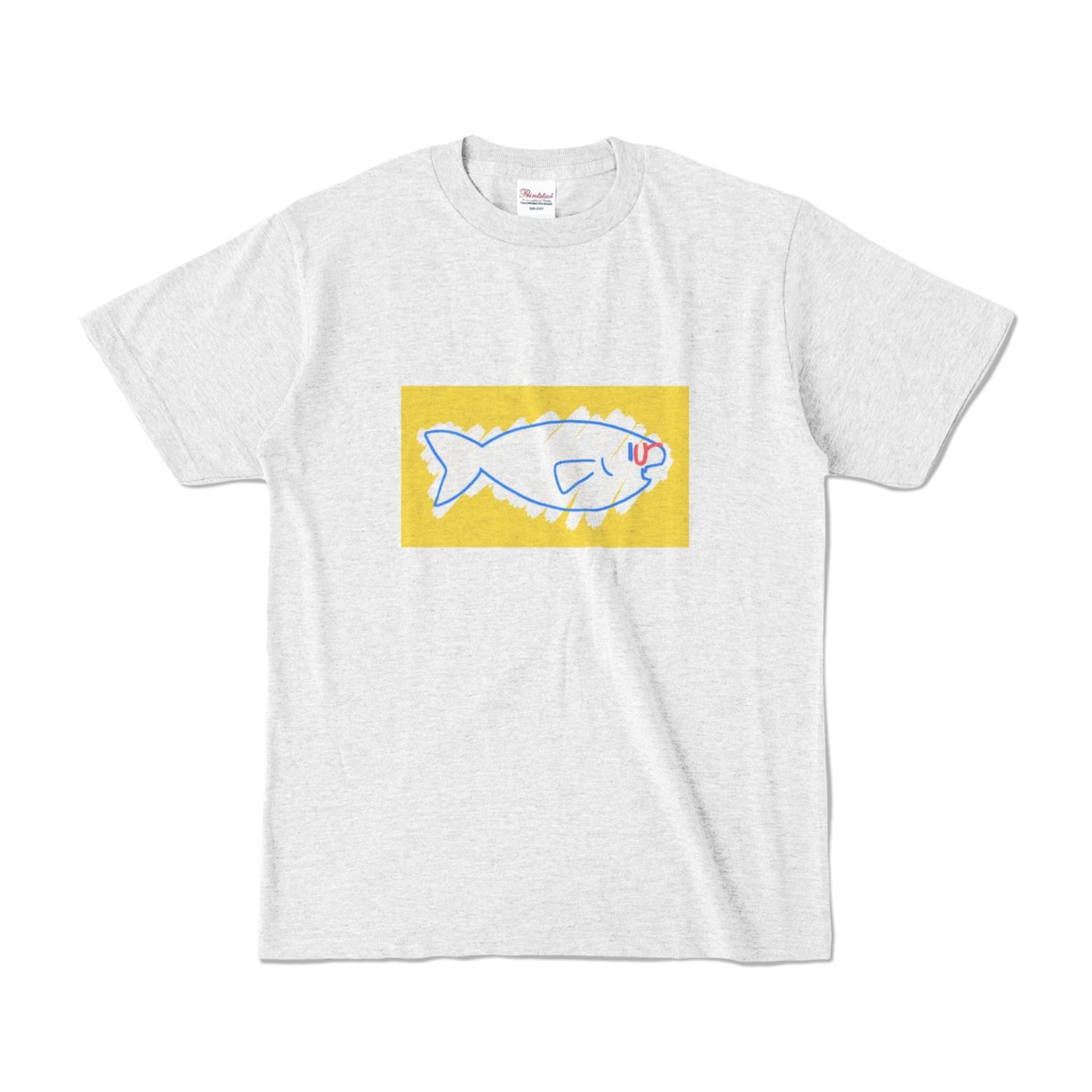 空魚イメージTシャツアッシュ淡色