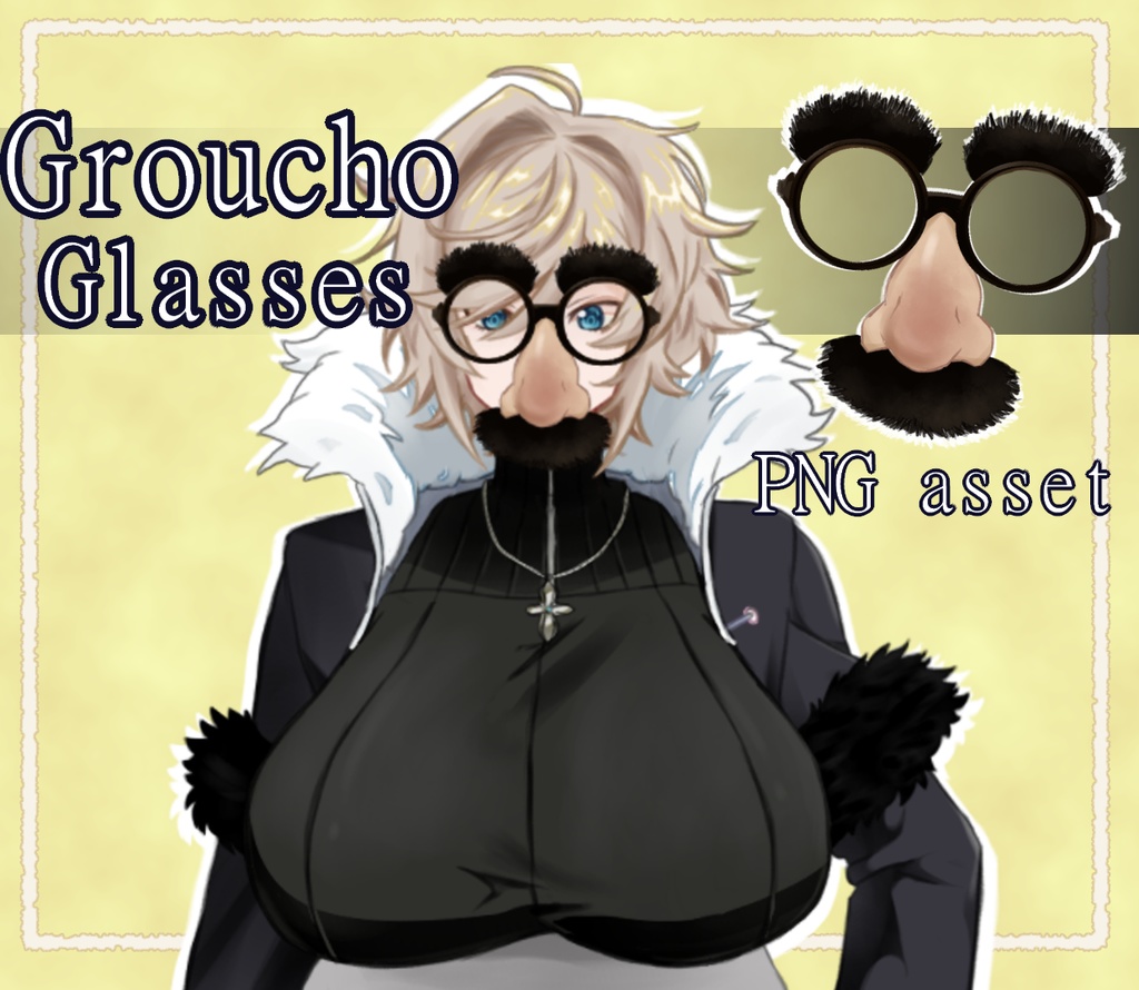 【Vtuber asset/素材】Groucho Glasses