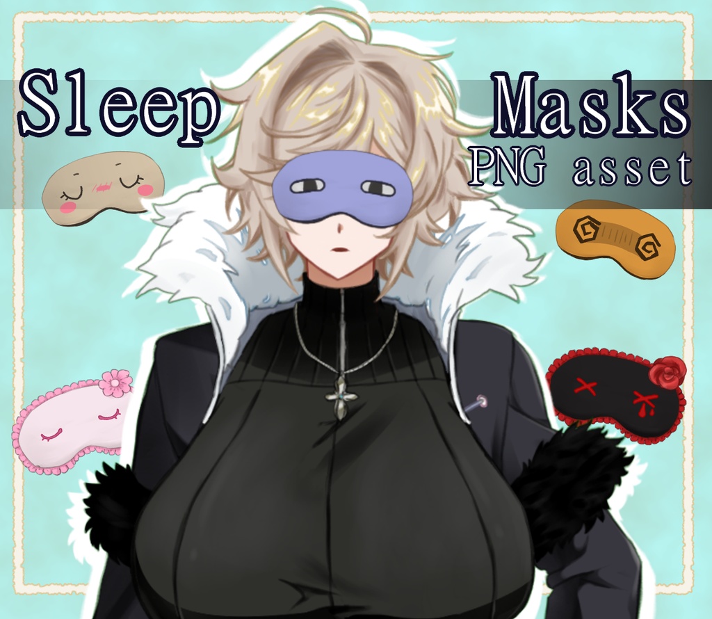 【Vtuber asset/素材】Sleep Masks