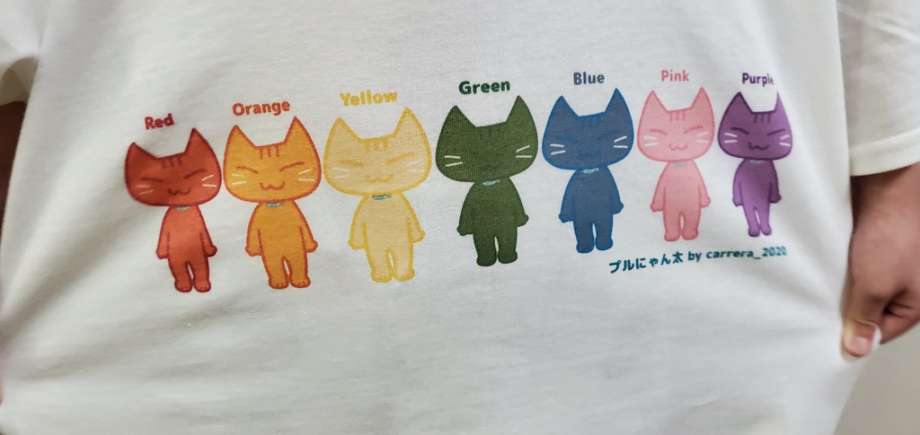 プルにゃん太Tシャツ【レインボー】