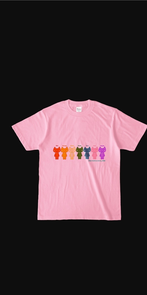 プルにゃん太カラーTシャツ【レインボー】