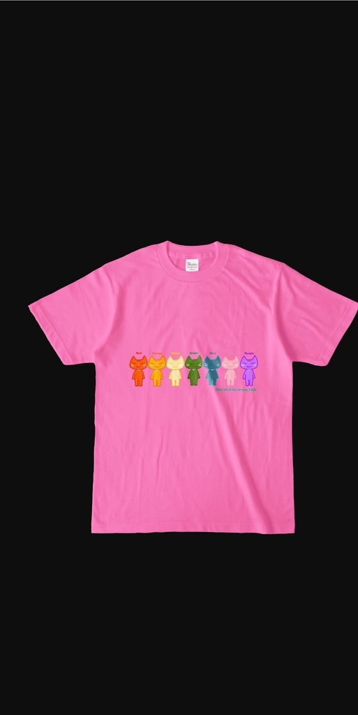 プルにゃん太カラーTシャツ【レインボー】
