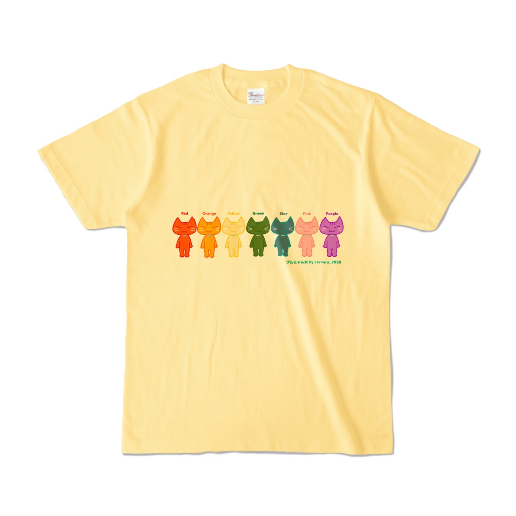 プルにゃん太カラーTシャツ【レインボー】