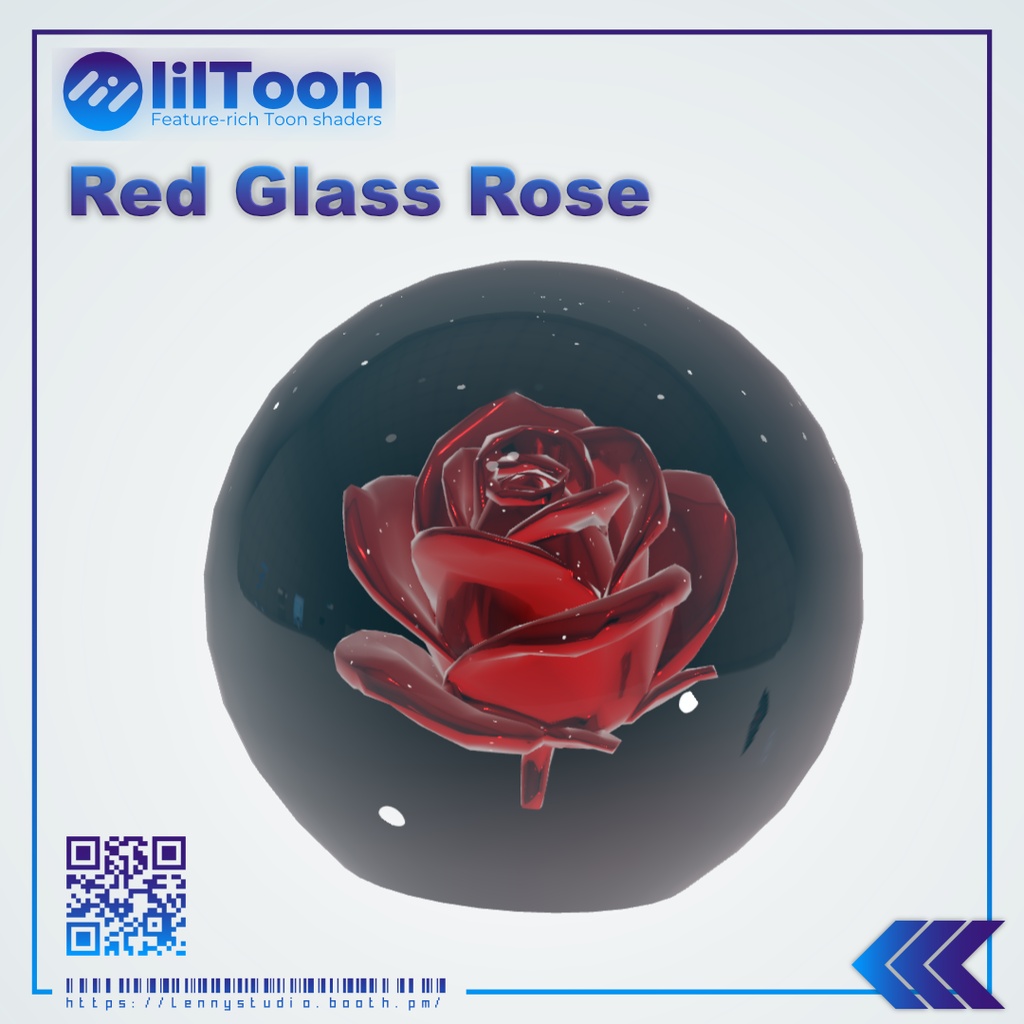 【早期購入セール中‼️】【VRChatWorld小物】Red Glass Rose