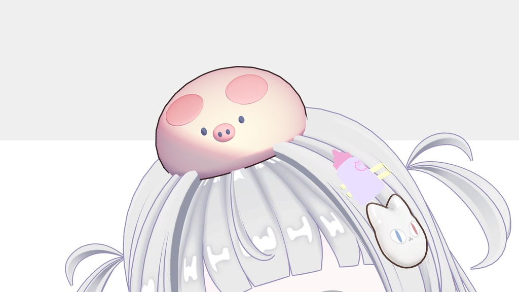 頭に乗せるぶたのにくまん