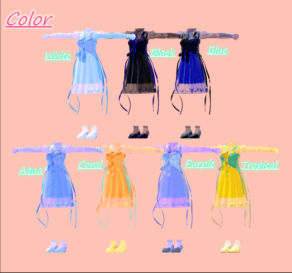 春花のドレス「Amusant」4アバター対応