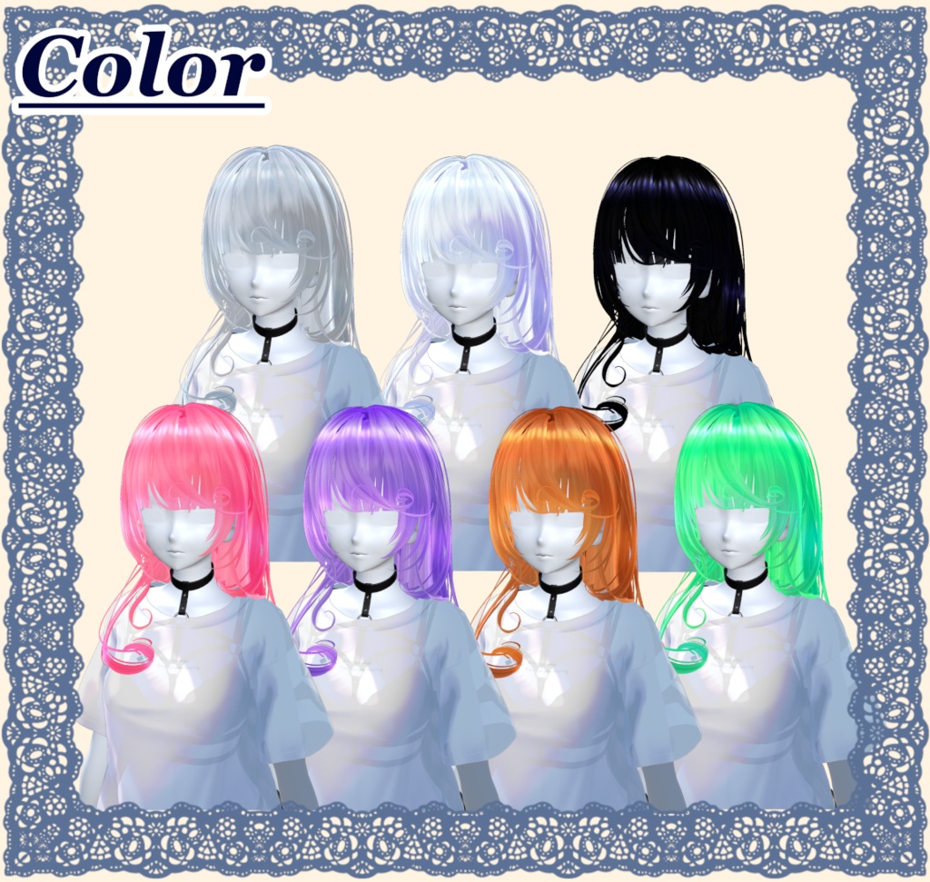 ふんわりカールヘア&小悪魔のツノ