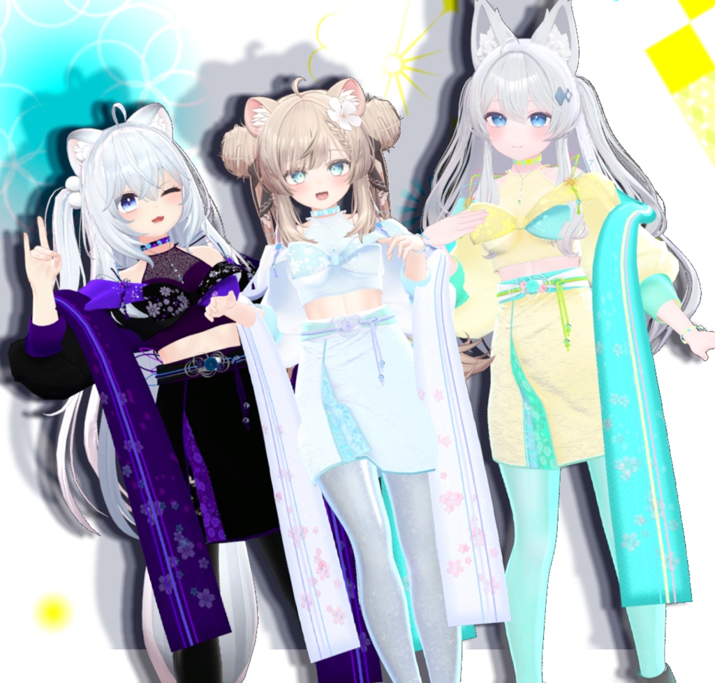 和風衣装『 Kikka 』7アバター対応#OTt23_3D