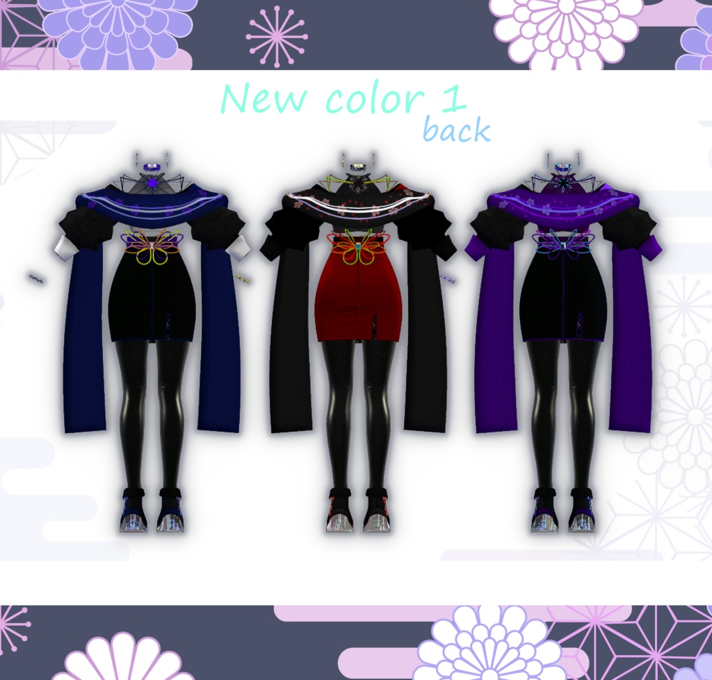 和風衣装『 Kikka 』7アバター対応#OTt23_3D