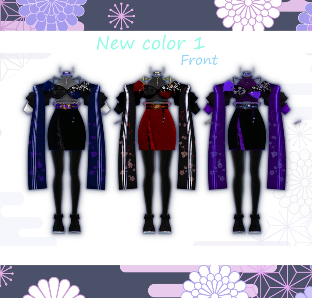 和風衣装『 Kikka 』7アバター対応#OTt23_3D